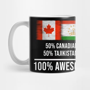 50% Canadian 50% Tajikistani 100% Awesome - Gift for Tajikistani Heritage From Tajikistan Mug